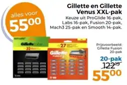 Trekpleister Gillette en Gillette Venus XXL-pak aanbieding