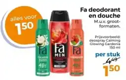 Trekpleister Fa deodorant en douche aanbieding