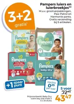 Trekpleister Pampers luiers en luierbroekjes aanbieding