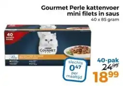 Trekpleister Gourmet Perle kattenvoer mini filets in saus aanbieding