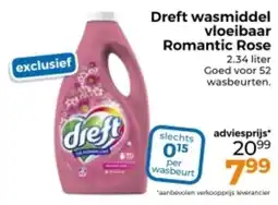 Trekpleister Dreft wasmiddel vloeibaar Romantic Rose aanbieding