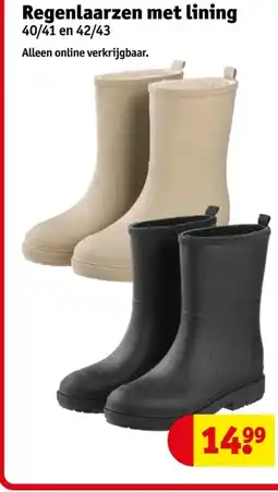 Kruidvat Regenlaarzen met lining aanbieding