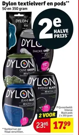 Kruidvat Dylon textielverf en pods aanbieding
