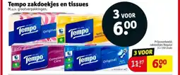 Kruidvat Tempo zakdoekjes en tissues aanbieding