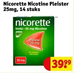Kruidvat Nicorette Nicotine Pleister 25mg aanbieding