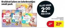 Kruidvat Kruidvat luiers en luierbroekjes small pack aanbieding