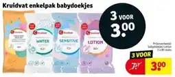 Kruidvat Kruidvat enkelpak babydoekjes aanbieding