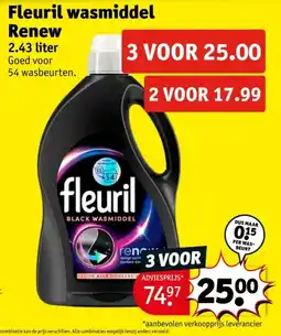 Kruidvat Fleuril wasmiddel Renew aanbieding