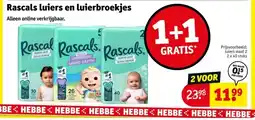 Kruidvat Rascals luiers en luierbroekjes aanbieding
