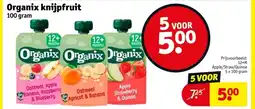 Kruidvat Organix knijpfruit aanbieding
