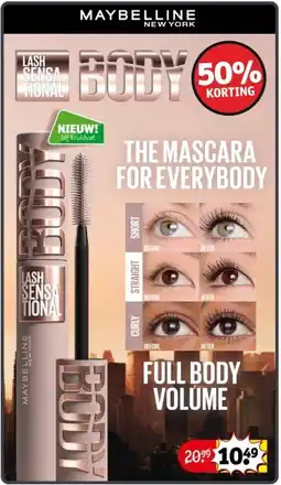 Kruidvat Maybelline New York The Mascara for Everybody aanbieding