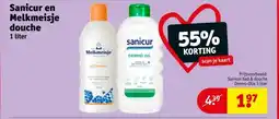 Kruidvat Sanicur en Melkmeisje douche aanbieding