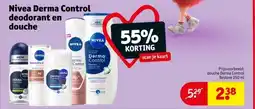 Kruidvat Nivea Derma Control deodorant en douche aanbieding