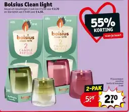 Kruidvat Bolsius Clean light aanbieding
