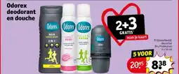 Kruidvat Odorex deodorant en douche aanbieding