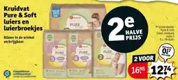 Kruidvat Kruidvat Pure & Soft Luiers en Luierbroekjes aanbieding