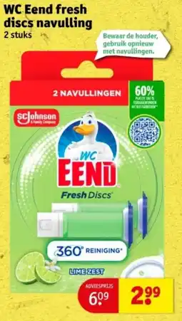 Kruidvat WC Eend Fresh Discs Navulling aanbieding