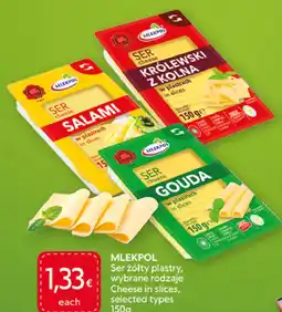 Food Plus MLEKPOL Ser żółty plastry, wybrane rodzaje Cheese in slices, selected types aanbieding