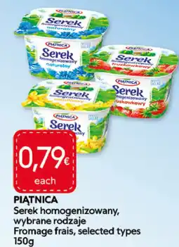 Food Plus PIĄTNICA Serek homogenizowany, wybrane rodzaje aanbieding