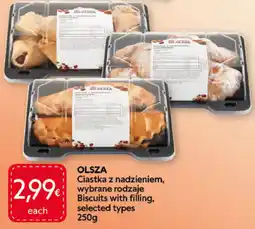Food Plus OLSZA Ciastka z nadzieniem, wybrane rodzaje aanbieding