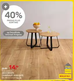Praxis Decomode laminaat kingsize aanbieding