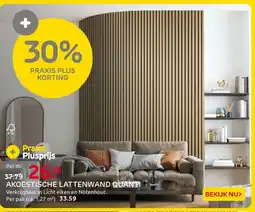 Praxis Akoestische lattenwand quanti aanbieding