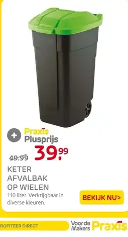 Praxis Keter afvalbak op wielen aanbieding