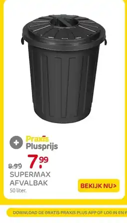 Praxis Supermax afvalbak aanbieding