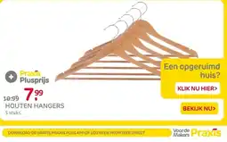 Praxis Houten hangers aanbieding