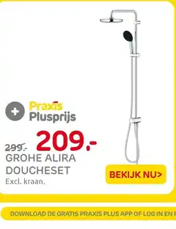 Praxis Grohe alira doucheset aanbieding