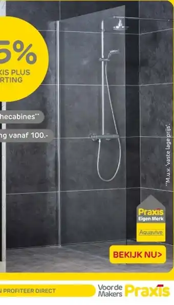 Praxis Op douchecabines aanbieding