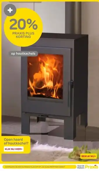 Praxis Op houtkachels aanbieding