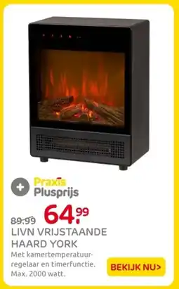 Praxis Livn vrijstaande haard york aanbieding