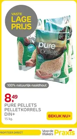 Praxis Pure pellets pelletkorrels din aanbieding