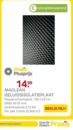 Praxis Maclean geluidsisolatieplaat aanbieding