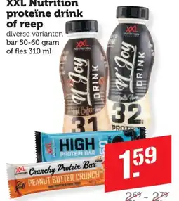 Lekker Makkelijk XXL Nutrition proteïne drink of reep aanbieding