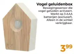 Trekpleister Vogel Geluidenbox aanbieding