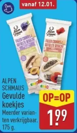 ALDI Alpen Schmaus Gevulde Koekjes aanbieding