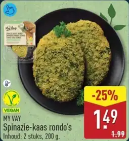 ALDI My Vay Spinazie kaas Rondo's aanbieding