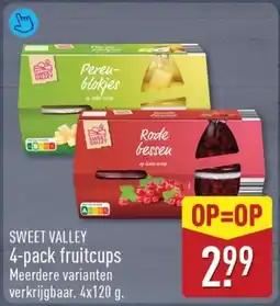 ALDI Sweet valley 4-pack fruitcups aanbieding
