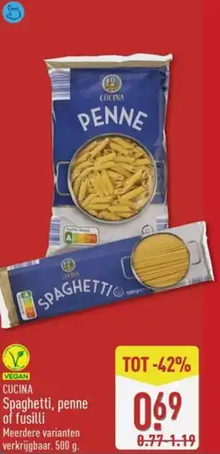 ALDI Cucina spaghetti penne of fusilli aanbieding
