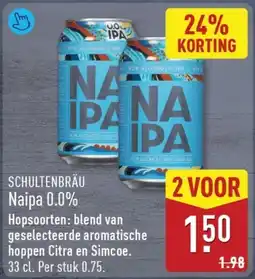 ALDI Schultenbräu naipa 0.0% aanbieding