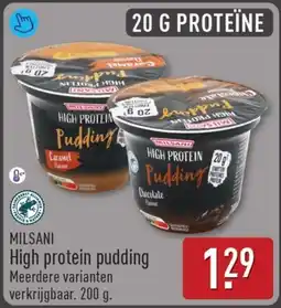 ALDI MILSANI High protein pudding aanbieding