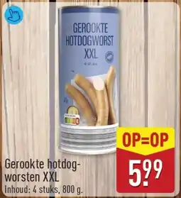 ALDI Gerookte hotdog worsten xxl aanbieding