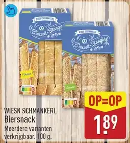 ALDI WIESN SCHMANKERL Biersnack aanbieding