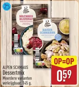 ALDI ALPEN SCHMAUS Dessertmix aanbieding