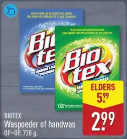 ALDI BIOTEX Waspoeder of handwas aanbieding
