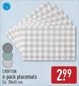 ALDI CROFTON 6-pack placemats aanbieding