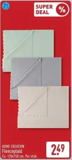 ALDI HOME CREATION Fleeceplaid aanbieding