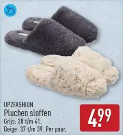 ALDI UP2FASHION Pluchen sloffen aanbieding